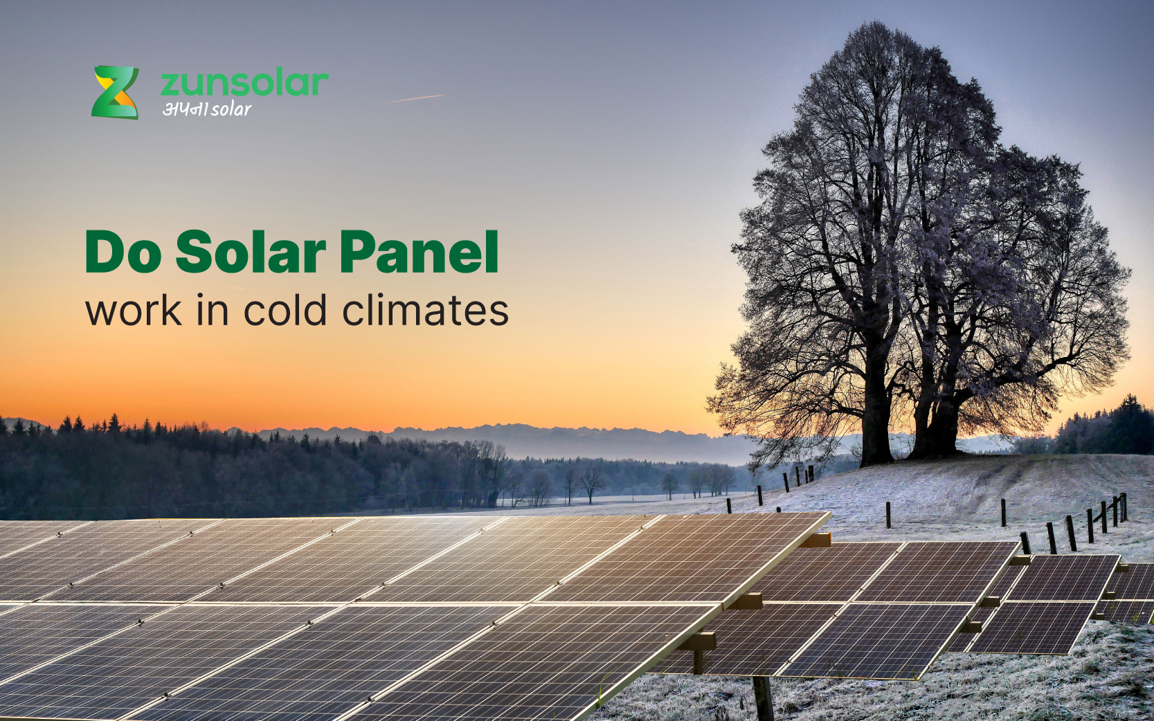 Do Solar Panel work in cold climates ZunSolar